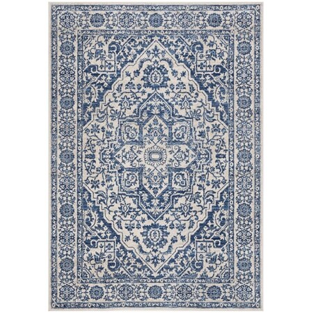Safavieh 9 x 12 ft. Brentwood 832M Power Loomed Rectangle Area Rug Navy & Light Grey BNT832M-9